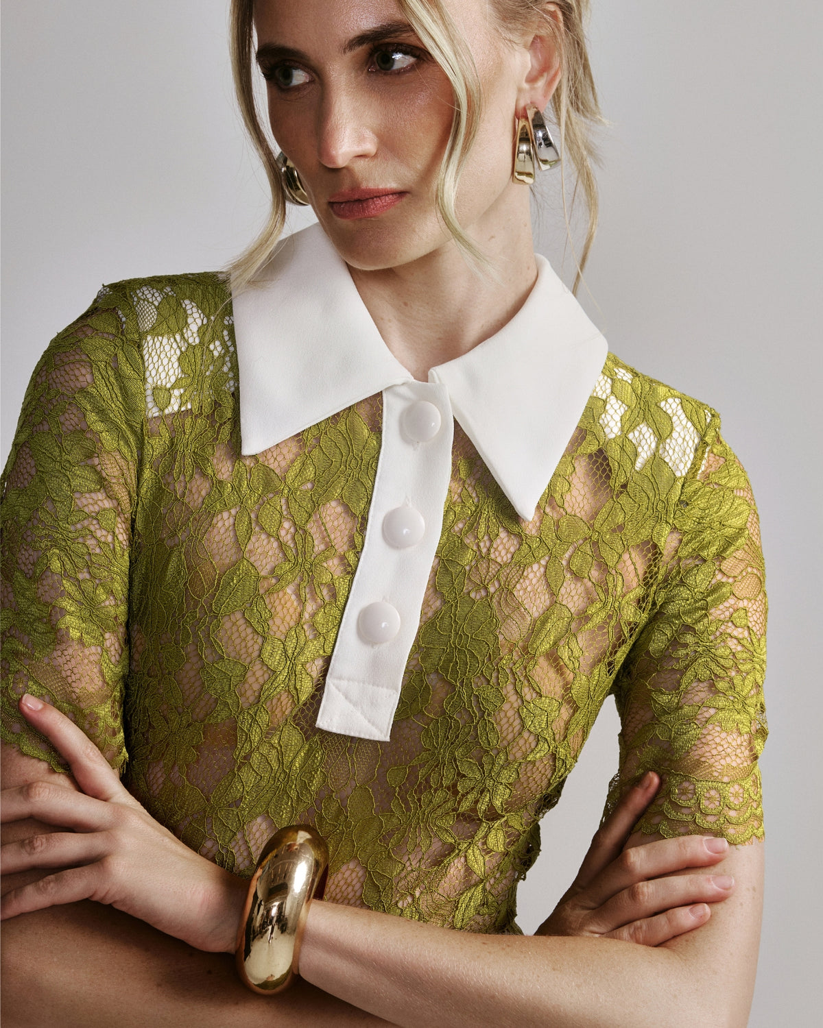 Body de Renda Verde
