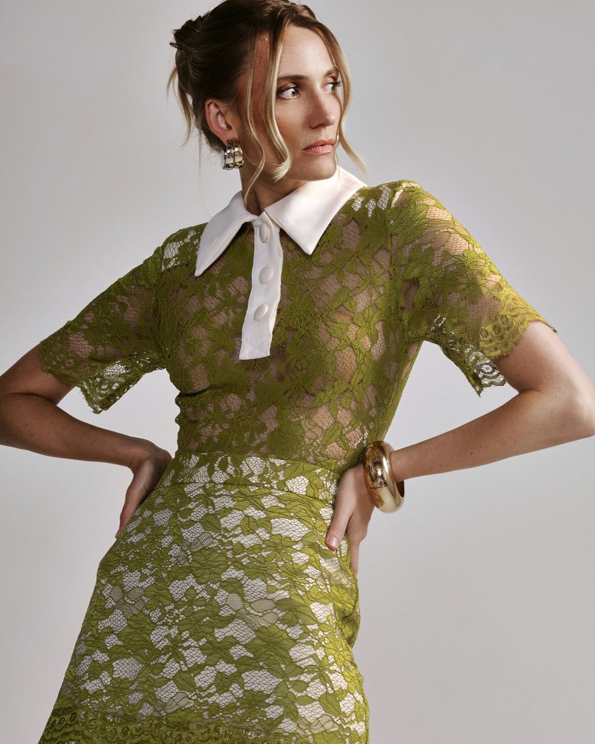 Body de Renda Verde