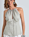 Blusa Frente Única Cinza