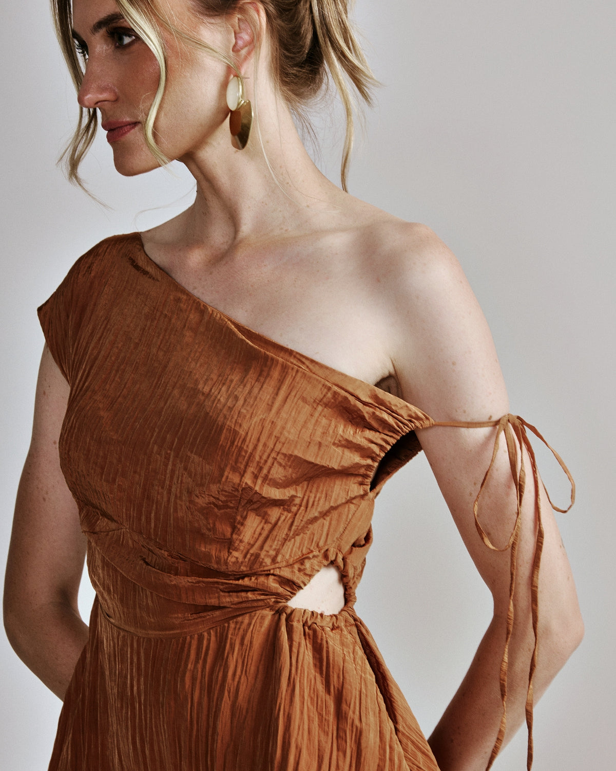 Vestido Rodado Marrom
