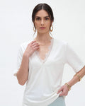 Camiseta Rara Renda Off-White