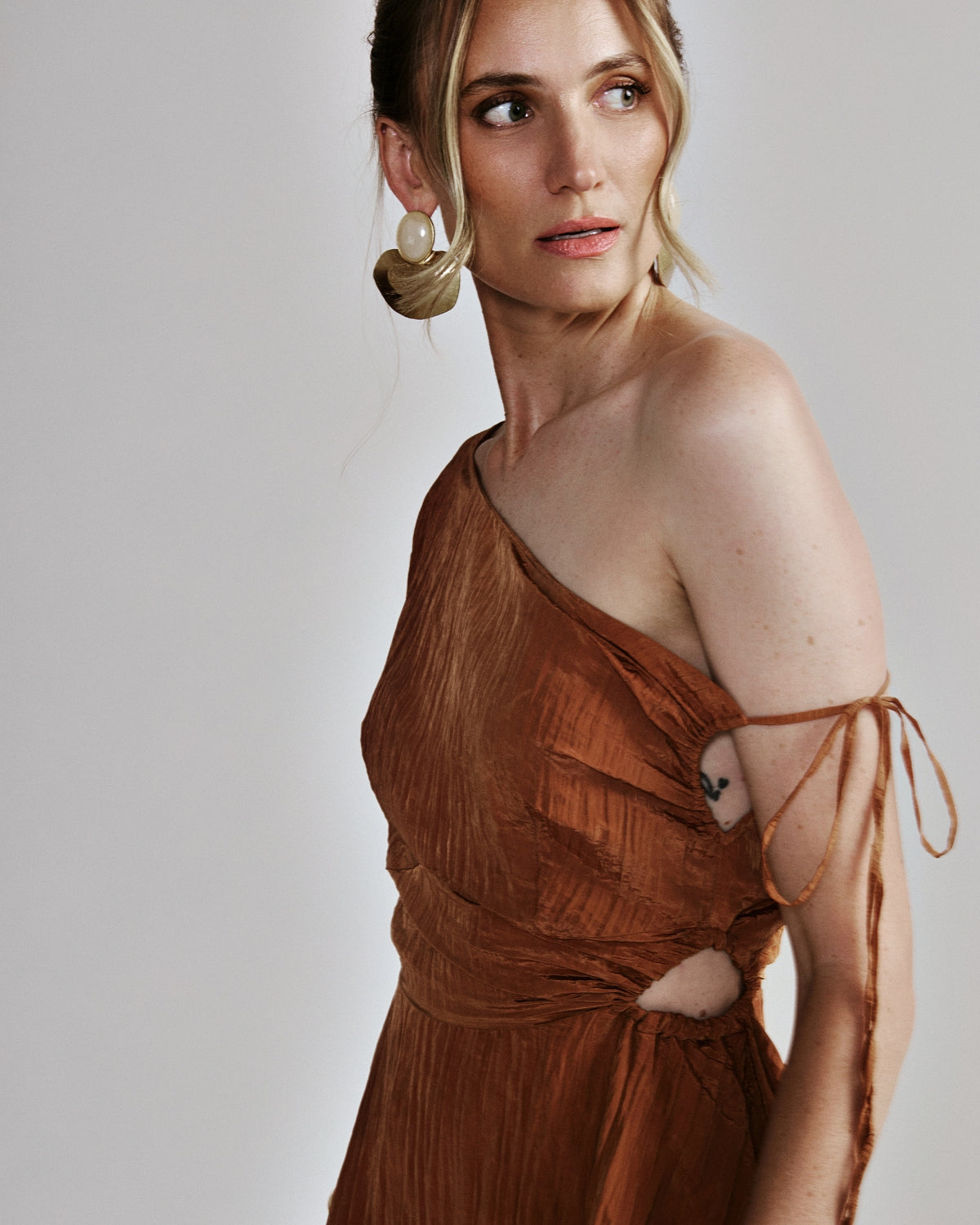 Vestido Rodado Marrom