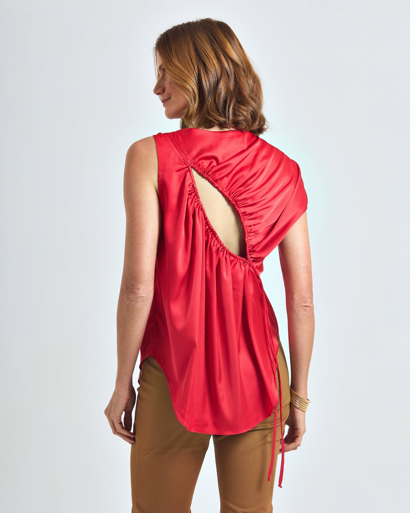 Blusa de Cetim Vermelho