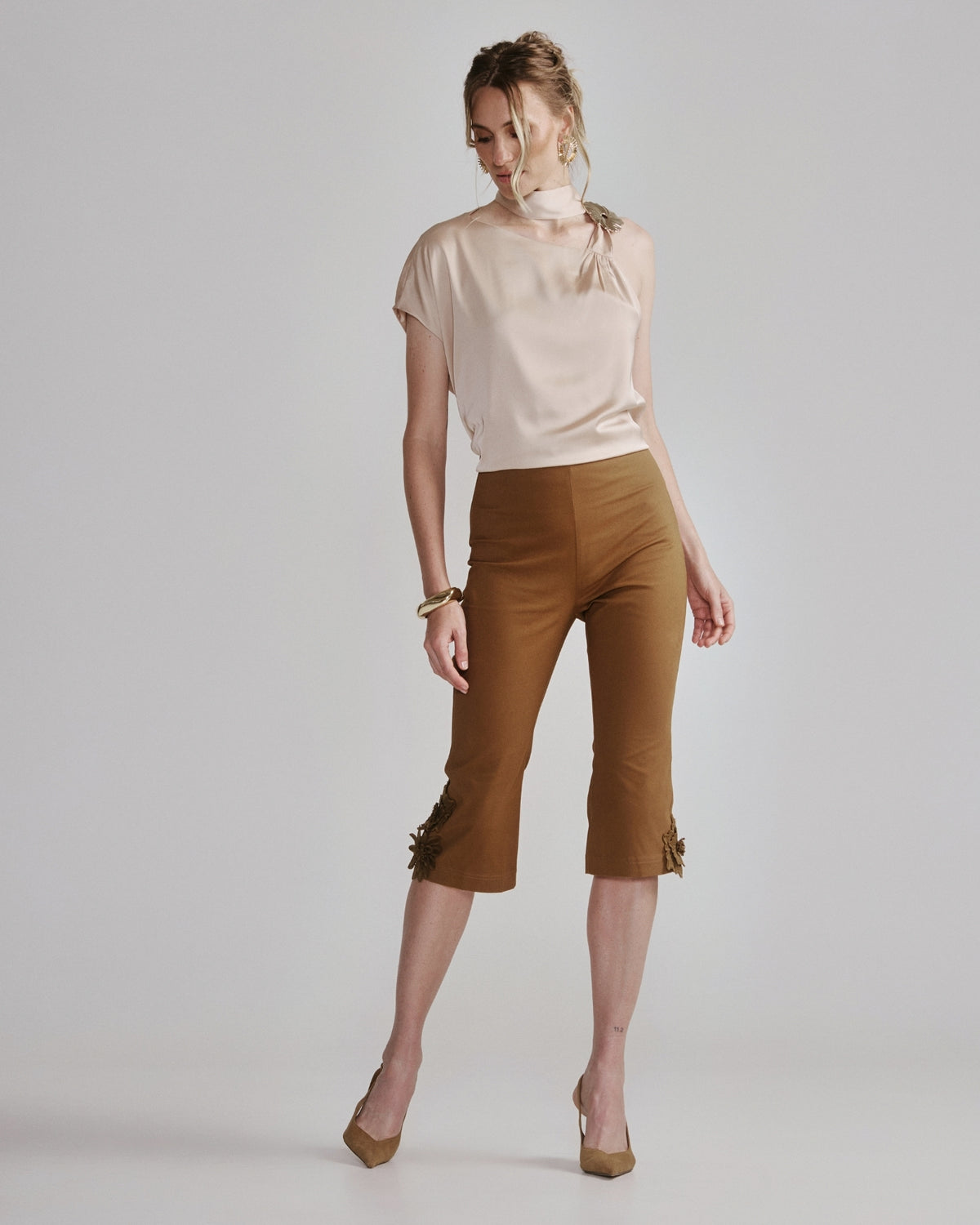 Calça Capri Marrom
