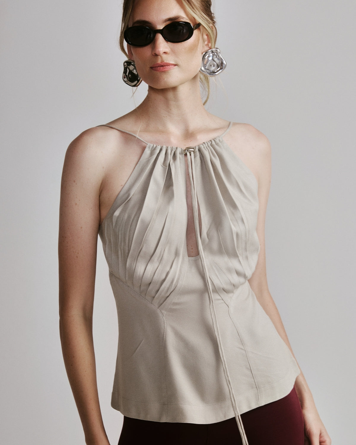 Blusa Frente Única Cinza