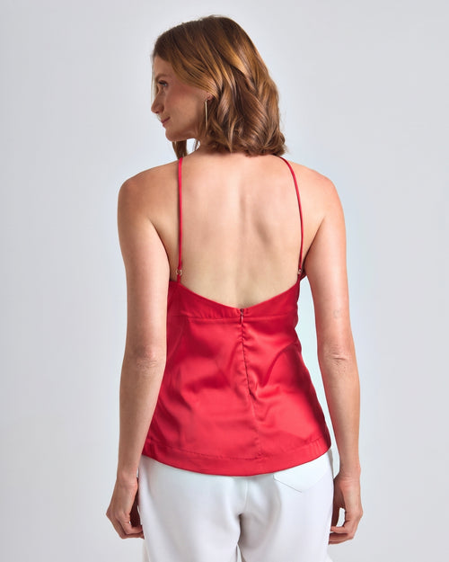 Blusa Frente Única Vermelha