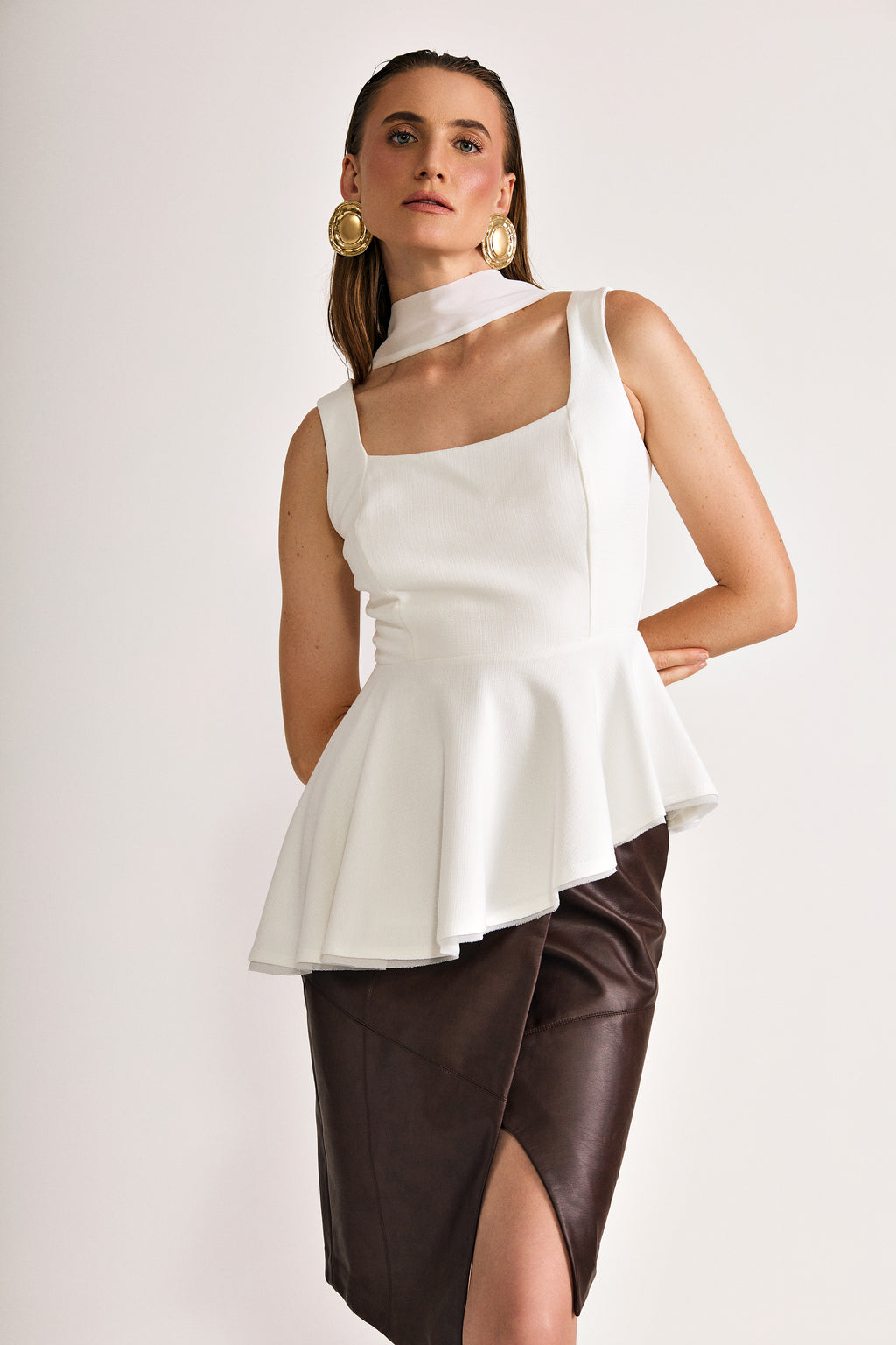 Blusa Peplum Arcos