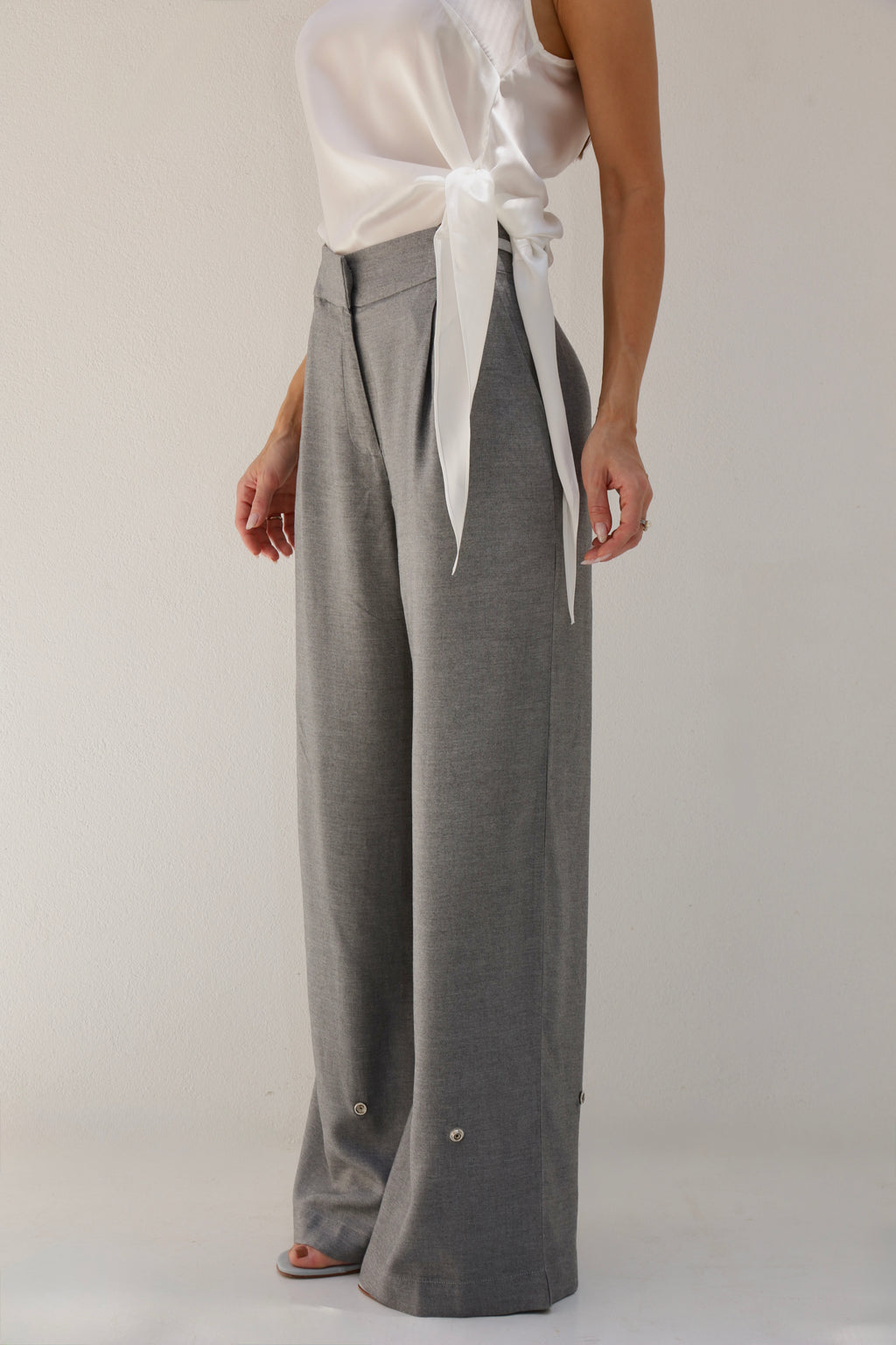 Calça Pantalona Fênix - Chumbo