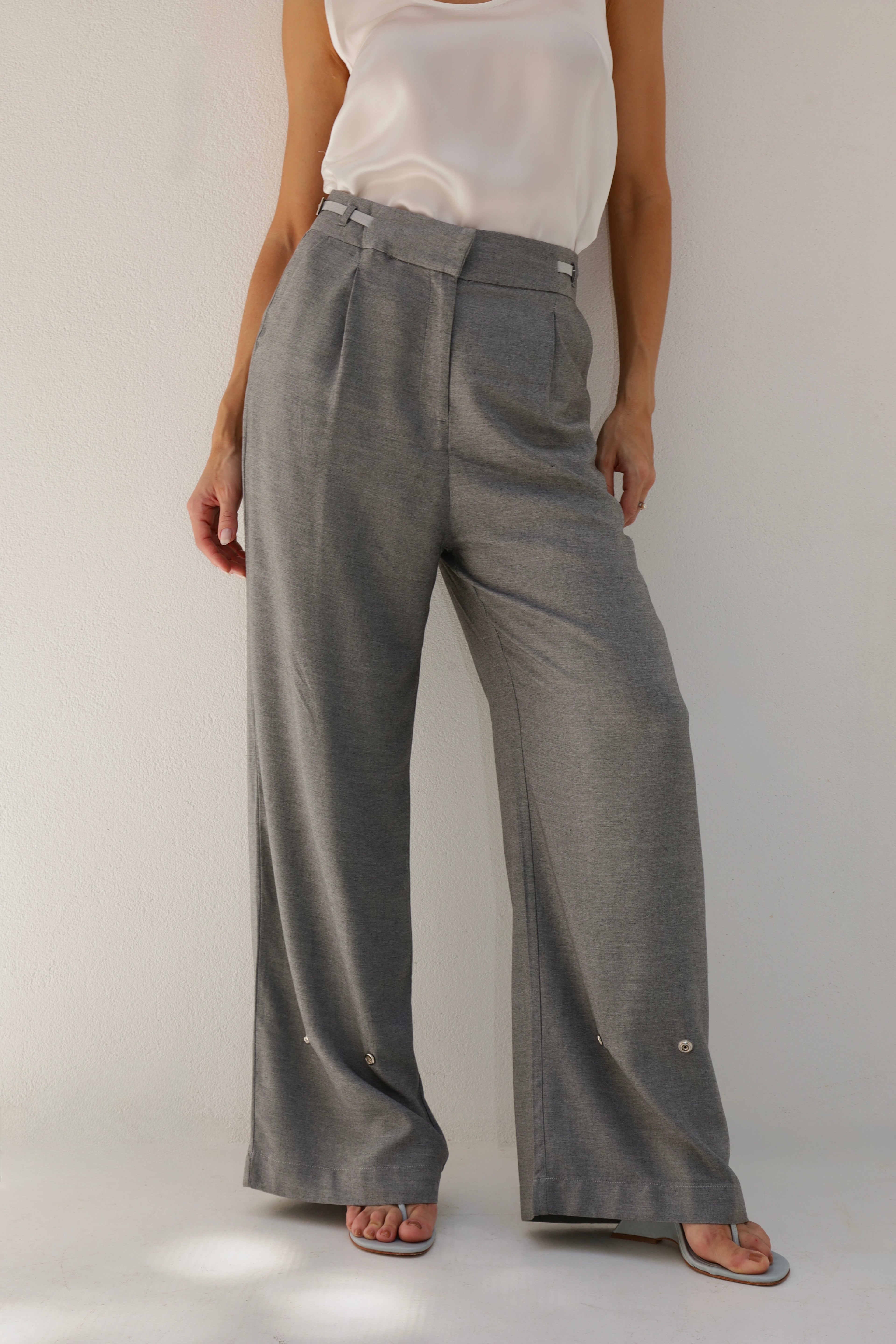 Calça Pantalona Fênix - Chumbo