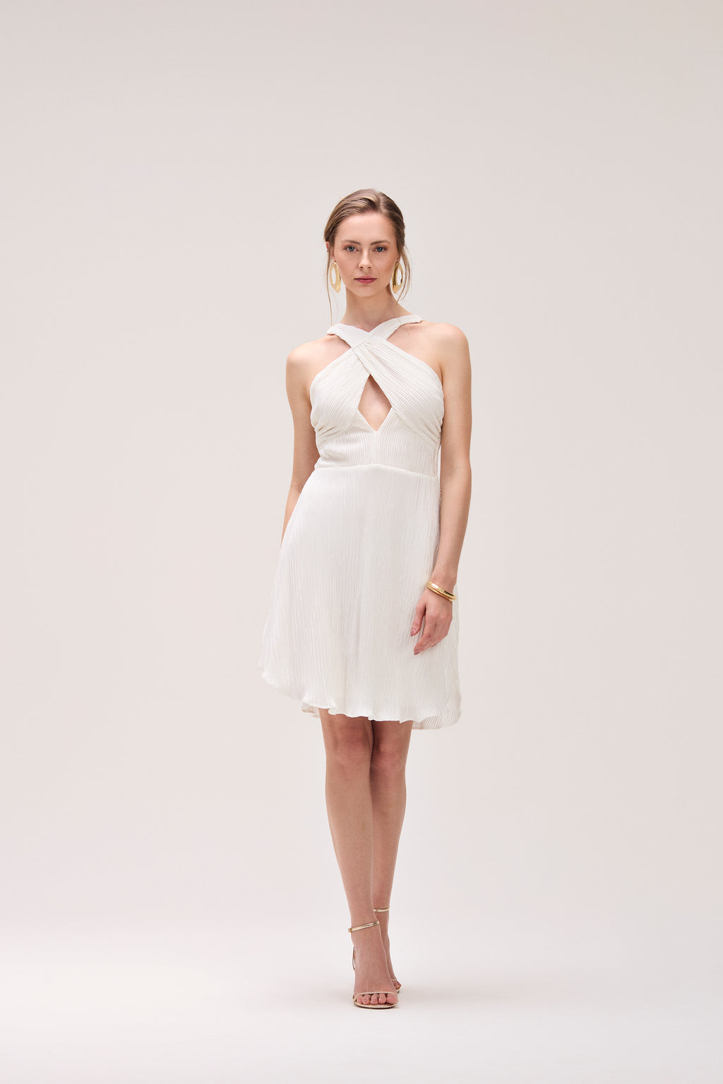 Vestido Plissado Reflexo