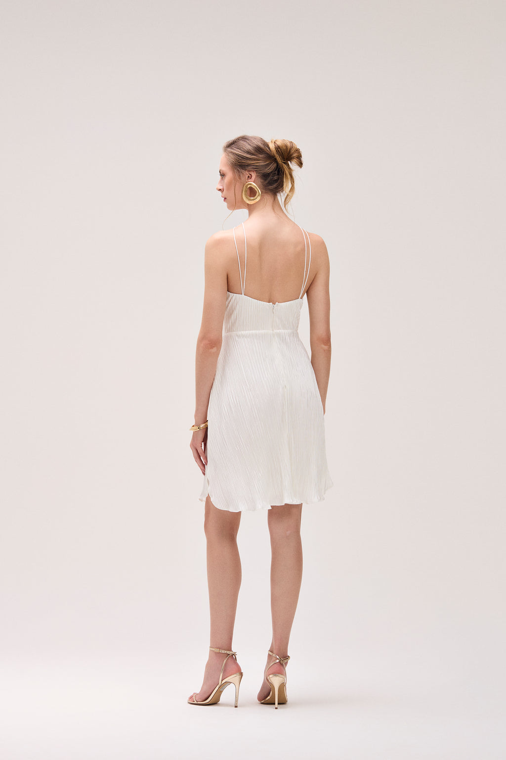 Vestido Plissado Reflexo