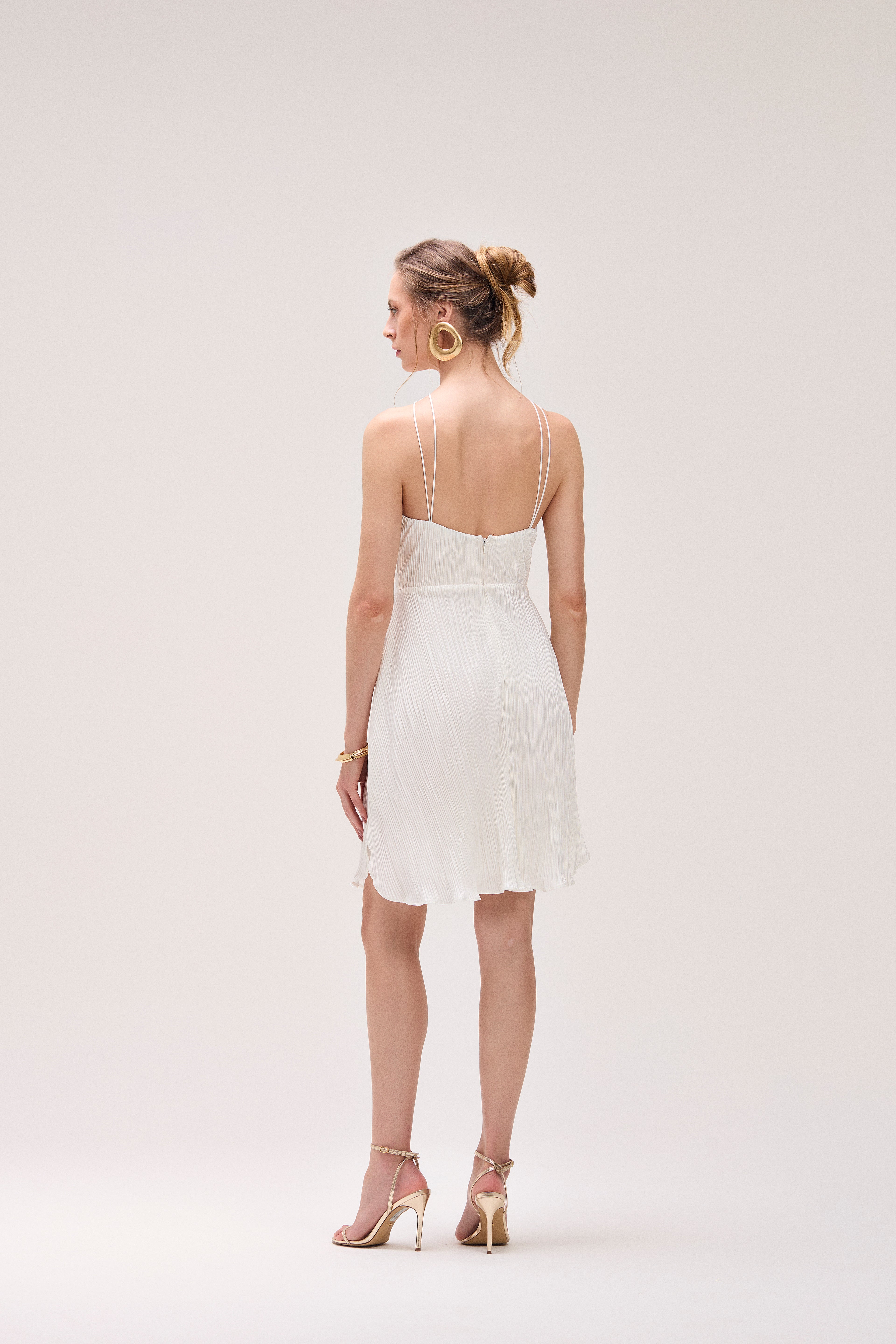 Vestido Plissado Reflexo