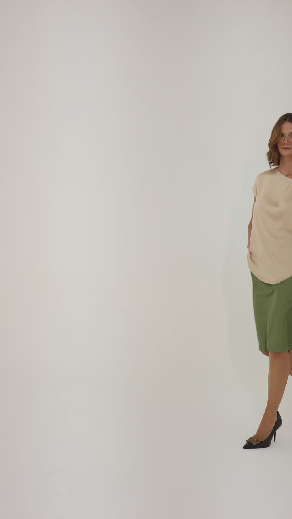 Blusa de Cetim Champagne
